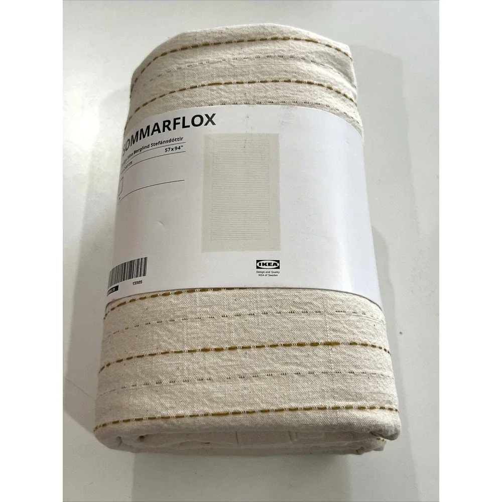 IKEA SOMMARFLOX Beige & Yellow Textured Tablecloth 57